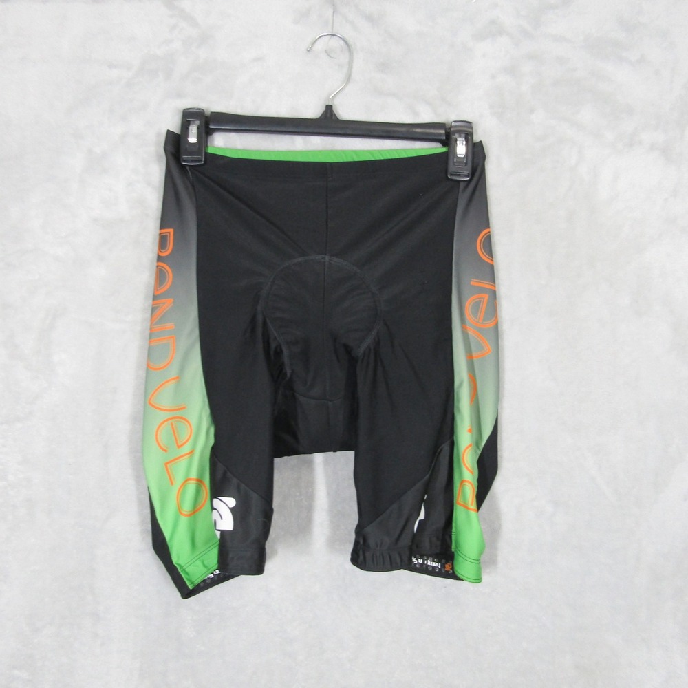 Champion System Bend Velo Mens Cycling Shorts Black Green Padded Size Medium